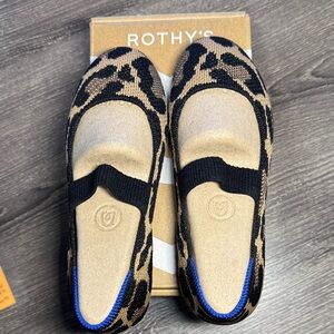 Rothy's Leopard Print Kids Dress Shoes